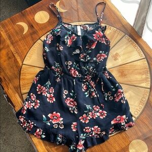 Floral Navy Romper